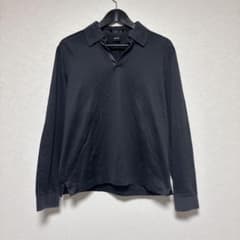 美品　ヒューゴボス ポロシャツ 長袖 黒 HUGO BOSS カットソー 襟のサムネイル