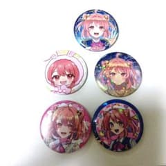 缶バッジ カラフルピーチのあさん5個セットのサムネイル