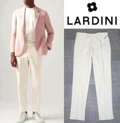 LARDINI ラルディーニ パンツ　スラックス ホワイト 48 イタリア製　白 新品【ラルディーニ】LYON ストレッチコットントラウザーズ パンツ 白