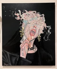 Blind Desire 原画 F10 油絵現代アート 絵画 一点物　インテリア Blind Desire 原画 F10 油絵現代アート 絵画 一点物 インテリア - メルカリ