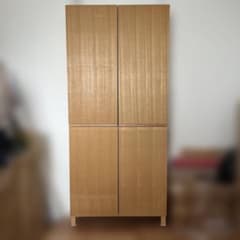 ＊無印良品 木製扉付き収納棚 4枚扉ナチュラルカラーのサムネイル