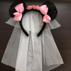 ディズニー　カチューシャ　ミニー　ウェディング　花嫁のサムネイル