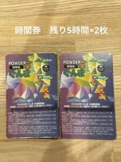 POWDER5ぐんま 残り10時間 ペア リフト券 時間券 スキー パウダー5