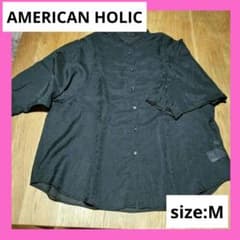 アメリカンホリック AMERICAN HOLIC シアーシャツ ブラック 黒 M