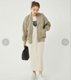 green label relaxing リバーシブル MA-1 ライトグレー