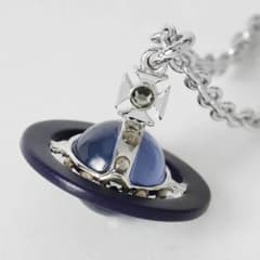 Vivienne Westwood オーブ ネックレス シルバー×ダークパープルのサムネイル