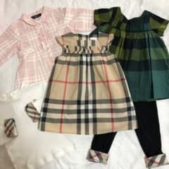 専用 ②バーバリー 女の子セット 12M ワンピース チェックのサムネイル