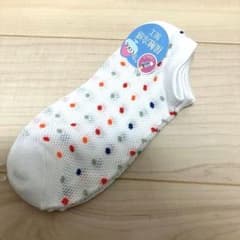 Thumbnail of 新品未使用品カラフルドットメッシュソックス2足セット