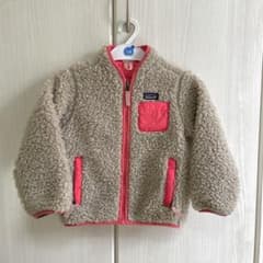 Patagonia レトロX キッズ アウター ベージュ/ピンク　110cmのサムネイル