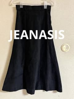 JEANASIS  Ａラインの黒ロングスカートのサムネイル