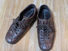 PRADA プラダ レザー レースアップ スニーカー ブラウンのサムネイル