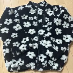 PAIR MANON キッズ ボア ジャケット 花柄 150 ブラック　黒