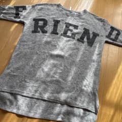 G.O グレー ロゴ入り プルオーバー トレーナー　ニット
