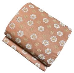 ユ191名古屋帯 唐織金糸 花柄 正絹 着物帯 仕立て上り - メルカリ