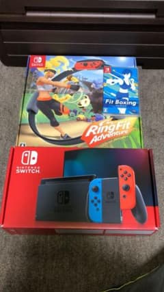 任天堂Switch本体　リングフィットアドベンチャー　フィットボクシングセットのサムネイル