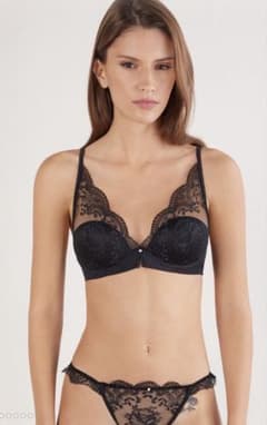 Intimissimiレース付き黒ブラジャー,新品,タグ付き,サイズ75B。のサムネイル