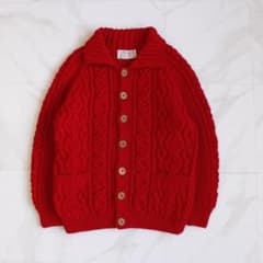 極美品】INVERALLAN 3A ニットカーディガン Mサイズ レッド - メルカリ