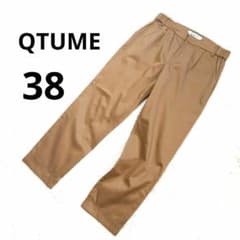 QTUME クチューム テーパードパンツ クロップド丈 キャメル レディースのサムネイル