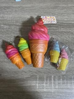 ソフトクリーム　スクイーズ　５個セットのサムネイル