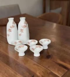 新品・未使用】徳利2本 盃5客 深川製磁 有田焼 紅葉 酒器揃 桐箱付