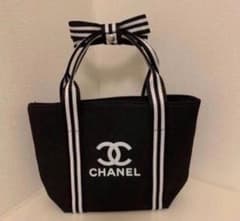 新品未使用】CHANEL ノベルティ ブラック トートバッグ リボン付き