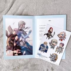 극장판 FGO 영화 입장 특전 일러스트 & 텍스트 카드 스티커 세트