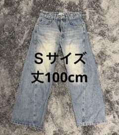 カーブタックデニムパンツ ライトブルー　Ｓサイズのサムネイル