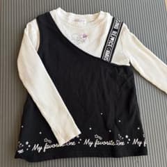 120cmキッズ 長袖カットソー 重ね着風のサムネイル