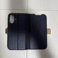 iPhone16 ケース 手帳型 ネイビー マグネット式のサムネイル