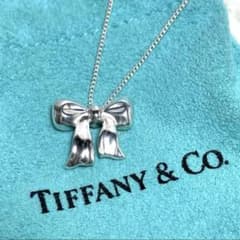 TIFFANY&Co.ティファニー リボンモチーフネックレス - メルカリ