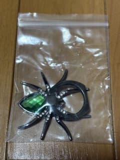 【新品】スパイダー スマホリング 蜘蛛 グリーン×ブラック 落下防止 スタンドのサムネイル