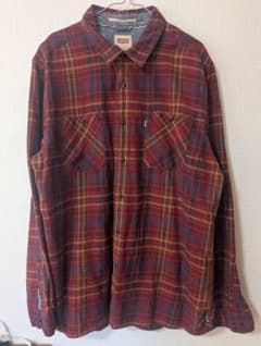【リーバイス】白タブ 厚手チェックネルシャツ XL アメカジ ゆるだぼのサムネイル