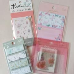 ❤️お値下げ❤️【新品】大人可愛い文房具セット②　付箋　レター　シール ❤️お値下げ❤️【新品】大人可愛い文房具セット② 付箋 レター