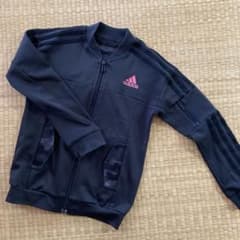 adidas チャコールグレー　ジップアップジャージ 120のサムネイル
