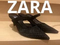 rm-0610-hn さま　ZARA パンプス　 ブラック メッシュデザインのサムネイル