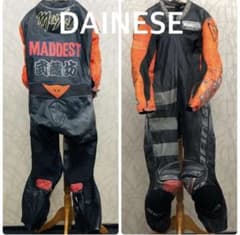 DAINESE MADDIEST 革ツナギ 黒/オレンジ DAINESE MADDIEST 革ツナギ 黒/オレンジ - メルカリ