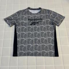 Reebok 리복 반팔 T 셔츠 S 그레이 기하학 무늬 남성
