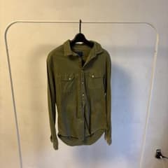 ZARA MAN 長袖シャツ カーキ スリムフィット Mのサムネイル