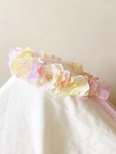 ベビー＆キッズ花冠　淡い春色ビジューのサムネイル
