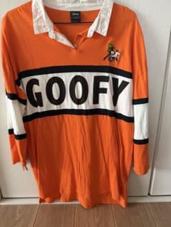 Disney GOOFY ディズニーグーフィ オレンジ Lサイズ　ポロシャツのサムネイル