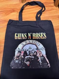 GUNS N'ROSES 黒キャンバストート ロゴ&メンバーイラストのサムネイル