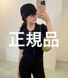 Bibiy BERYL KNIT BLOUSE ニットブラウス ネイビー 正規品 - メルカリ