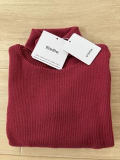 BeBe タートルネック リブニット ボルドー 110cmのサムネイル