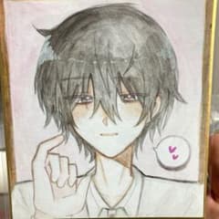 イラスト 色紙 オリジナル 手描き 男の子のサムネイル