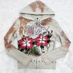 希少】Ed Hardy エドハーディー パーカー ハイビスカス y2k 平成 