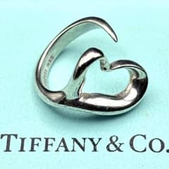 美品】Tiffany ティファニー オープンハートリング シルバー 10.5号