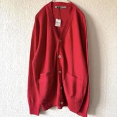 極美品45R 赤 カーディガン ポケット付き 極美品45R 赤 カーディガン ポケット付き - メルカリ