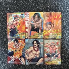 【絶版】ワンピース　ARカードダス　エース　Cレア　6枚セットのサムネイル