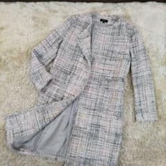 Theory ツイードノーカラーコート ロング 18ss - メルカリ