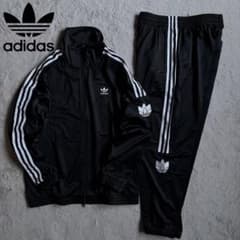 最終お値下げ⤵️新品未使用タグあり　adidas Originalsブルゾン 新品 アディダス オリジナルス セットアップ ブラック 上下セット XXL